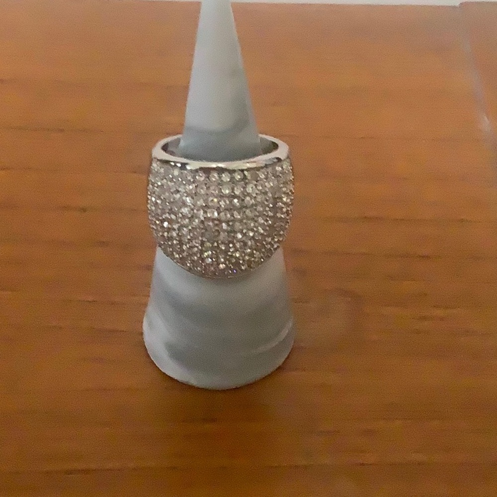 LIA SOPHIA: Elegant Silver Crystal Ring (NWOT)
